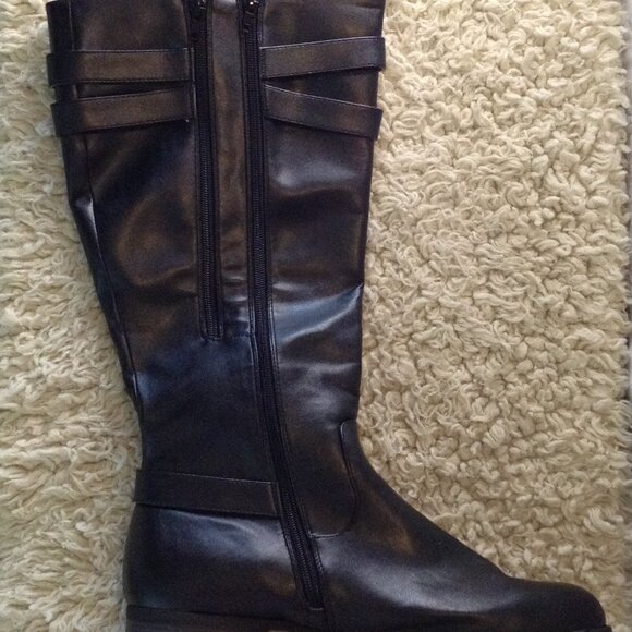 NWOT Life Stride Faux Leather "11M" boots, Knee Height Riding boot, Equestrian - Picture 2 of 8